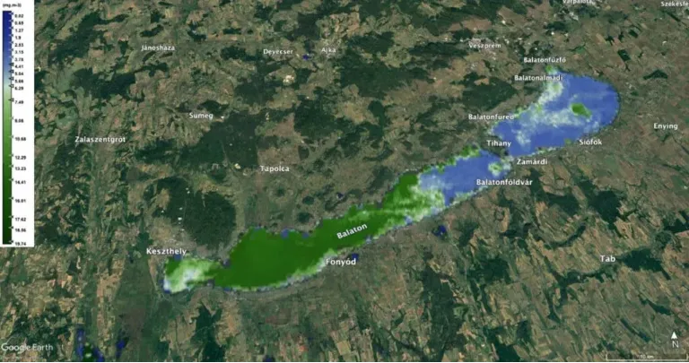 Elrettentő képet fest a Balaton a világűrből