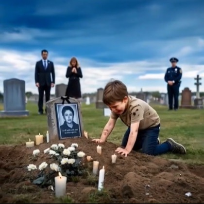 A fiú térdre rogyott az anyja sírjánál, és zokogva kiáltotta: „KÉREM…nem halt meg! ÉL!”